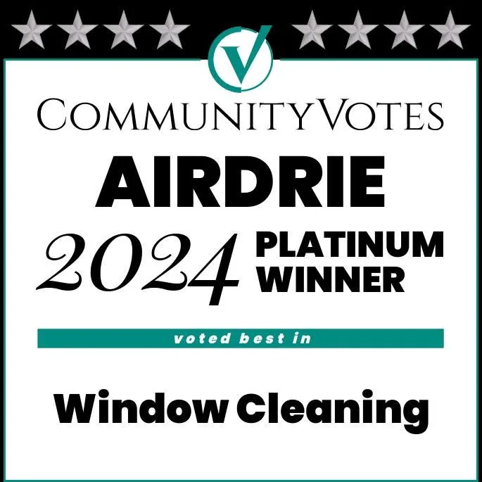 CommunityVotes Airdrie 2024 Platinum Winner for Window Cleaning