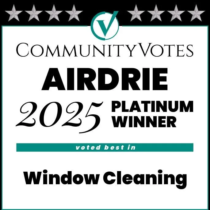 CommunityVotes Airdrie 2025 Platinum Winner for Window Cleaning