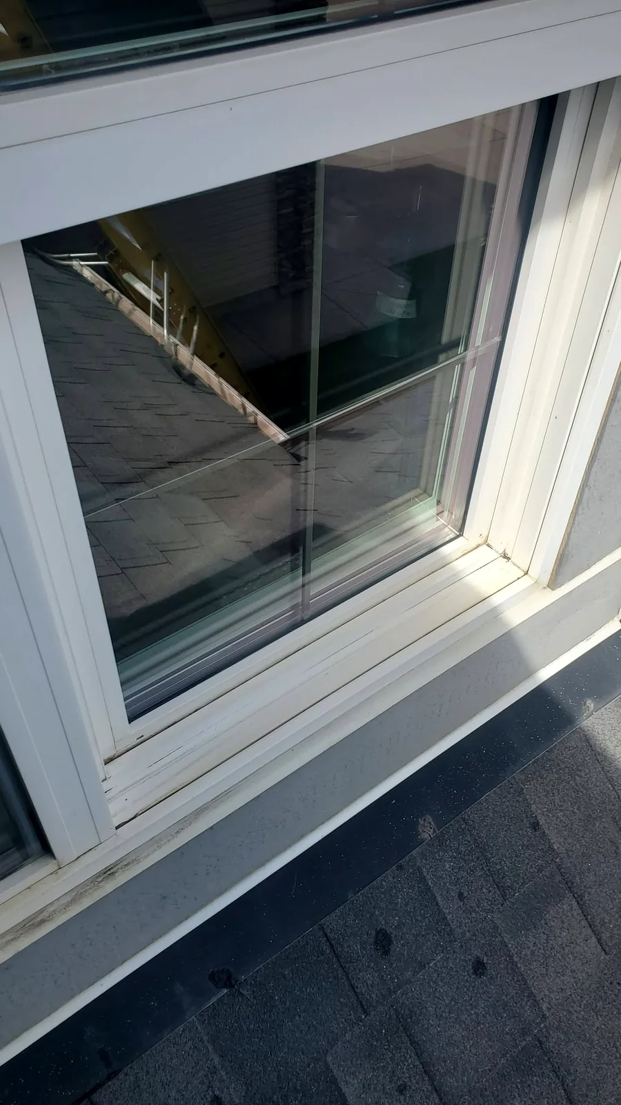 Window and track after cleaning