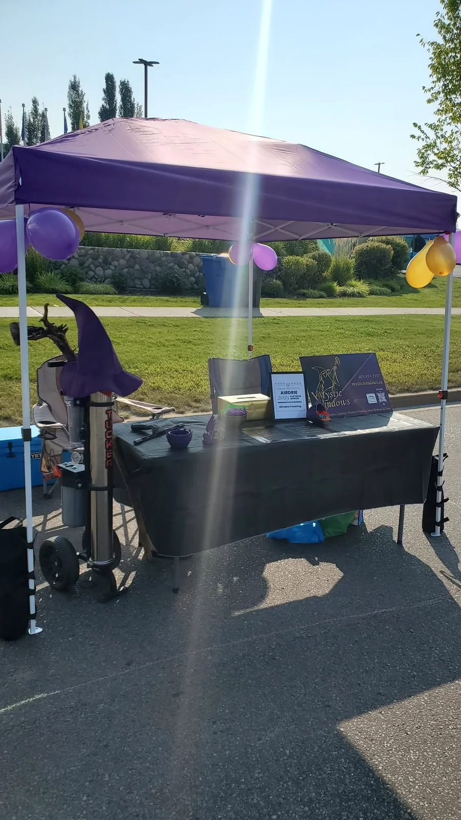Mystic Windows community event booth