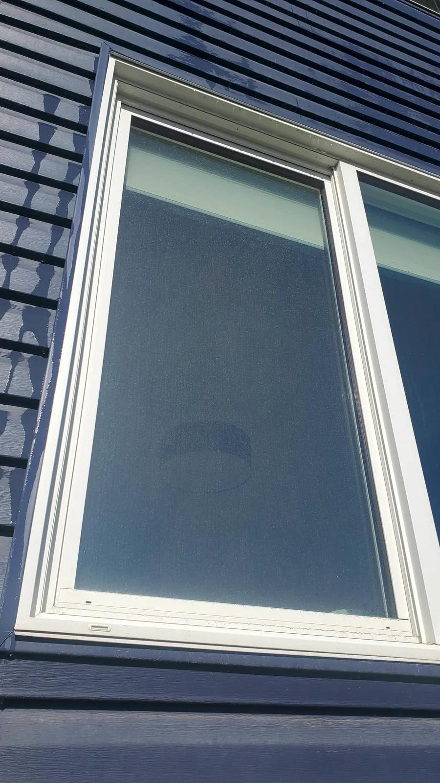Dirty window before cleaning